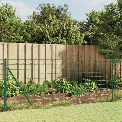 VidaXL Draadgaashek 1,1x10 m gegalvaniseerd staal groen