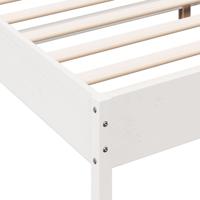 Bedframe zonder matras massief grenenhout wit 200x200 cm - thumbnail