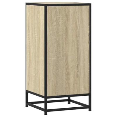 Dressoir 35,5x35x76 cm bewerkt hout en metaal sonoma eikenkleur
