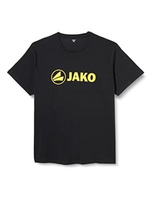 JAKO 6160 T-Shirt Promo - Zwart Gemeleerd/Citroen - S