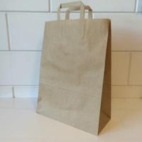 Draagtassen bruin kraft 32/15x43 250st - thumbnail