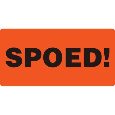 Waarschuwingsetiket spoed 500 stuks