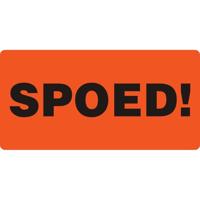 Waarschuwingsetiket spoed 500 stuks - thumbnail