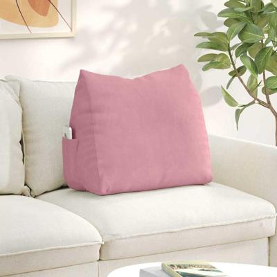 VidaXL Rugkussen roze 60 x 20 x 50 cm cordstof