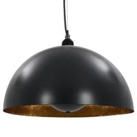 VidaXL Plafondlampen 2 st halfrond e27 40 cm zwart en goudkleurig - thumbnail