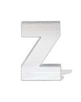 HEMA Discoletter Z 10x9x10cm (zilver) - thumbnail