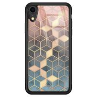iPhone XR glazen hardcase - Cubes art - thumbnail
