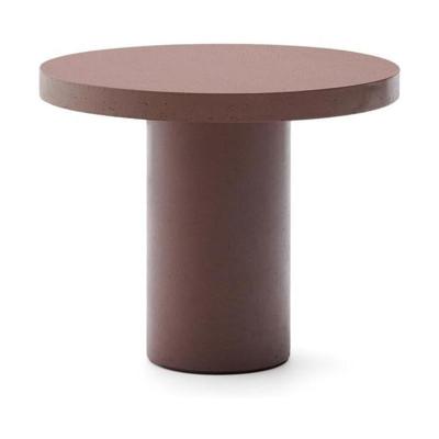 Kave Home Aiguablava tuintafel Ø90 cm cement Terracotta