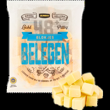 Jumbo Blokjes Belegen Kaas 48+ 200 g