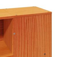 Bed met boekenkast zonder matras hout wasbruin 150x200 cm - thumbnail