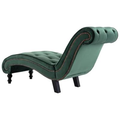Chaise longue fluweel groen