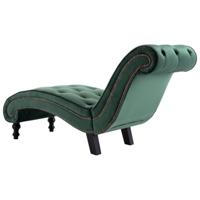 Chaise longue fluweel groen - thumbnail