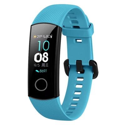 Solid Color Silicone Wrist Strap for Huawei Honor Band 4 (Blue)