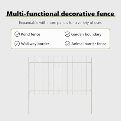 Tuinhek 9 pcs Wit 15,3 x 0,8 m Poedercoating staal