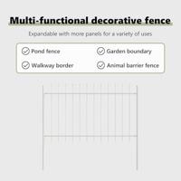 Tuinhek 9 pcs Wit 15,3 x 0,8 m Poedercoating staal - thumbnail