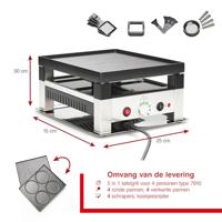 Solis 7910 Tafelgrill Raclette Gourmet voor 4 Personen Zwart/RVS - thumbnail