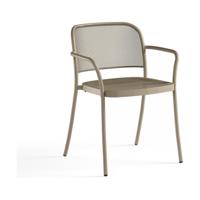 EMU Café tuinstoel met arm taupe - thumbnail