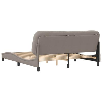 Bedframe zonder matras stof taupe 180x200 cm