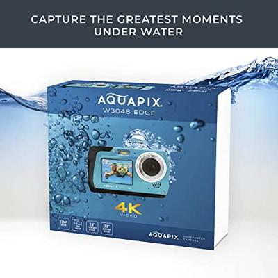 Aquapix W3048-I Edge Iceblue Digitale camera 48 Mpix Ice, Blue Onderwatercamera, Frontdisplay