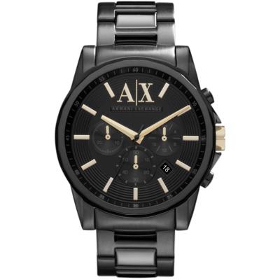 Horlogeband Armani Exchange AX2094 Roestvrij staal (RVS) Zwart 22mm