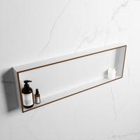 MONDIAZ EASY Nis 89,5x29,5cm in solid surface kleur Rust | Talc. 1 vak geschikt voor in- of opbouw - thumbnail