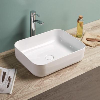 Waskom Sanilux Minerva Color Line 50x39x13 cm Inclusief Click Waste Glans Wit Sanilux