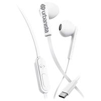 Urbanista Bedrade oortelefoon, USB C-oortelefoon Klittenvrij gespreksbeheer bedraad met microfoon, USB Type C-hoofdtelefoon bedrade stereo-ingangsknop, San Francisco, wit - thumbnail