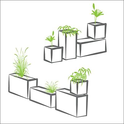 Eda Bac Jardiniere Volcania 100 x 40 x 40 cm - 97,6 L - Anthracite Gray