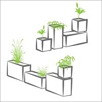 Eda Bac Jardiniere Volcania 100 x 40 x 40 cm - 97,6 L - Anthracite Gray - thumbnail