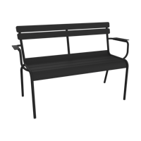 Fermob Luxembourg tuinbank met armleuning Anthracite - thumbnail
