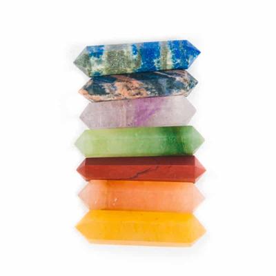 Set van 7 Stenen Staafjes in de Chakrakleuren