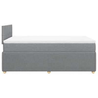 Boxspring met matras stof lichtgrijs 140x190 cm - thumbnail