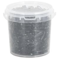 VidaXL Haarelastiekjes paard 1500 st silicone zwart - thumbnail