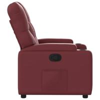 Fauteuil verstelbaar kunstleer wijnrood - thumbnail