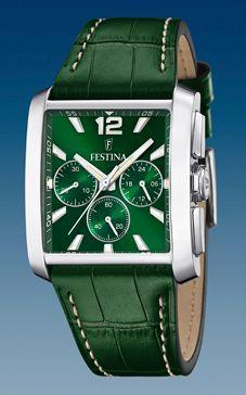 Horlogeband Festina F20636/03 Leder Groen 28mm