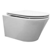 Wiesbaden Vesta wandcloset met Flatline toiletzitting softclose en quick release glans wit 32.2501 - thumbnail
