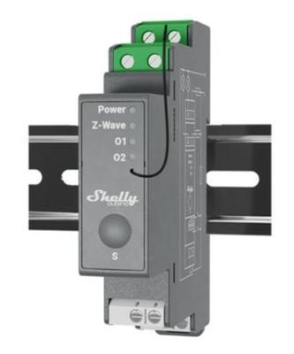 Shelly Shelly Qubino Wave PRO 2 DIN-railrelais Z-Wave