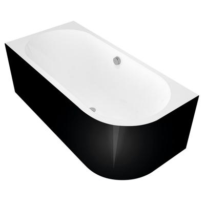 Ligbad Polysan Astra 160x75x60 cm Asymmetrisch Links Zwart Wit Ligbad Polysan Astra 160x75x60 cm Asymmetrisch Links Zwart Wit