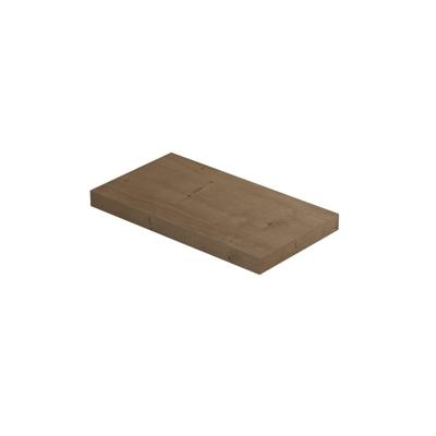 INK - Play Fontein Planchet met Blinde Bevestiging Vierkant in Echt Hout Fineer - 400x220x32 mm - Ash Grey Fineer