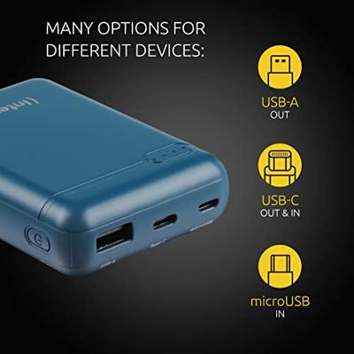 Intenso Powerbank XS10000 petrol 10000 mAh inkl. USB-A to Type-C - thumbnail