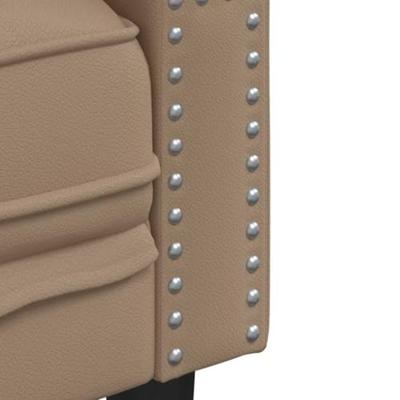 Driezitsbank Chesterfield-stijl kunstleer cappuccinokleurig