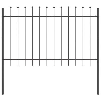 Tuinhek 3 pcs Grijs 5,1 x 1 m Poedercoating staal