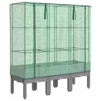 VidaXL Plantenbak verhoogd met kashoes 120x40x140 cm rattanlook - thumbnail