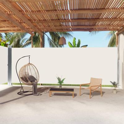 VidaXL Windscherm uittrekbaar 220x1000 cm crèmekleurig VidaXL Windscherm uittrekbaar 220x1000 cm crèmekleurig