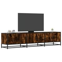 Tv-meubel 180x35x41 cm bewerkt hout gerookt eikenkleurig - thumbnail