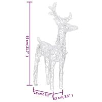 Kerstrendieren 2 st 80 LED's acryl meerkleurig - thumbnail