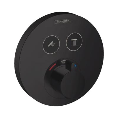 Hansgrohe Showerselect afdekset thermostaat 2 functies mat zwart 15743670
