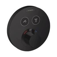 Hansgrohe Showerselect afdekset thermostaat 2 functies mat zwart 15743670 - thumbnail