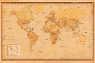 Poster Harper Collins Antique World Map 21 91,5x61cm,