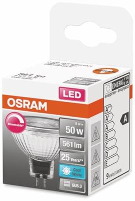 OSRAM HOMELIGHTING 4058075433748 LED-lamp Energielabel F (A - G) GU5.3 Reflector 6.8 W = 50 W Koudwit (Ø x l) 50 mm x 44 mm 1 stuk(s)